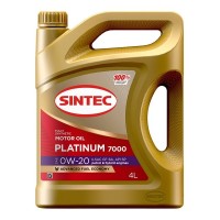 Масло моторное SINTEC PLATINUM 7000 0W-20 SP ILSAC GF-6 (АКЦИЯ 4л + 1л) 600222