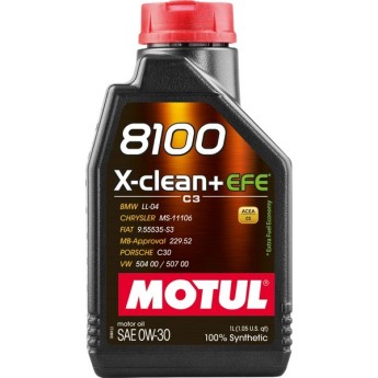 Масло моторное MOTUL 8100 X-clean + EFE 0W-30 (1л) 113091