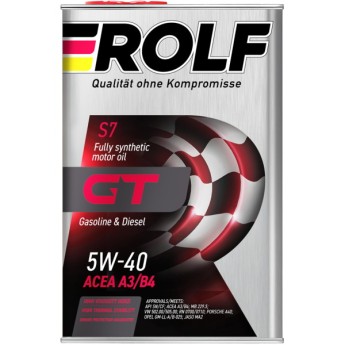 Масло моторное 5W-40 ROLF GT SN/CF (АКЦИЯ 4л по цене 3л) 322417