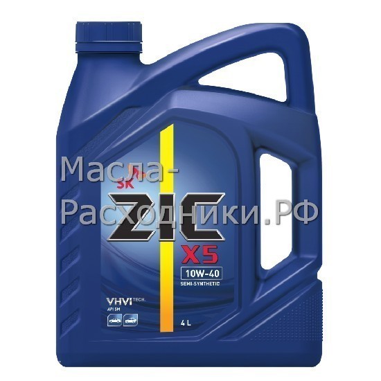 Масло моторное ZIC X5 10W-40 (4л) 162622