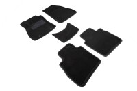Ворсовые 3D коврики NISSAN SENTRA 2014- (Черные) комплект SEINTEX 86313