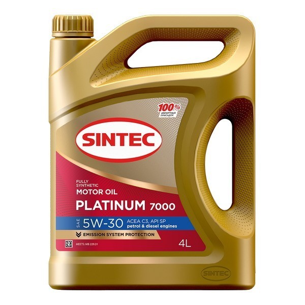 Масло моторное SINTEC PLATINUM 7000 5W-30 С3 (АКЦИЯ 4л + 1л) 600225