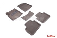 Ворсовые коврики 3D Nissan Teana II 2008-2014 серые (комплект) SEINTEX 71731