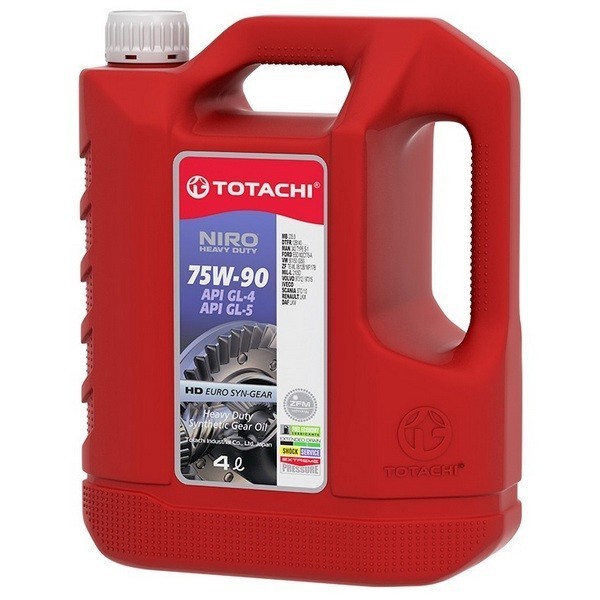 Масло трансмиссионное TOTACHI NIRO HD EURO SYN-GEAR 75W-90 GL-4/GL-5 (4л) 63604