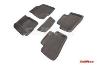 Ворсовые коврики 3D KIA Cerato II 2009-2013 серые (комплект) 71724 SEINTEX