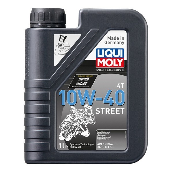 Масло для 4-тактных двигателей мотоциклов Liqui Moly Motorbike 4T Street 10W-40 (1л) 7609