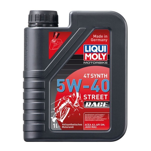 Моторное масло для 4-тактных мотоциклов Liqui Moly Motorbike 4T Synth Street Race 5W-40 (1л) 2592