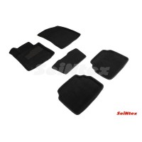 Ворсовые коврики 3D KIA K5 2020-н.в. черные (комплект) 95068 SEINTEX