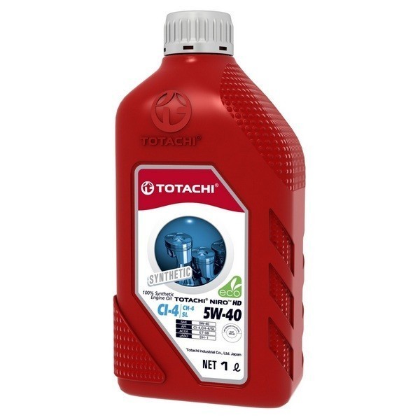 Масло моторное TOTACHI NIRO HD Synthetic CI-4,CH-4/SL 5W-40 (1л) пластик 17801