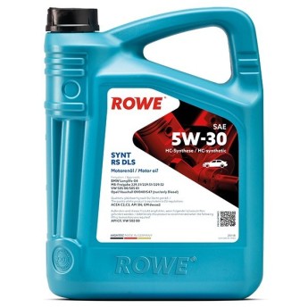 Масло моторное ROWE HIGHTEC SYNT RS DLS SAE 5W-30, С2/C3, SN/CF,229.31/229.51/229.52, VW 502/505/505 01, 4л