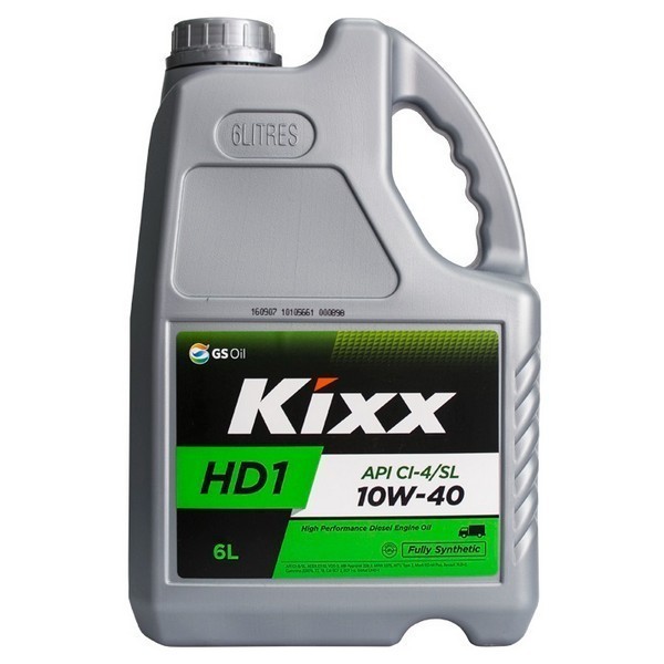 Масло моторное Kixx HD1 10W-40 CI-4/SL, ACEA E7-08/B4/A3-07 (6л) L2061360E1