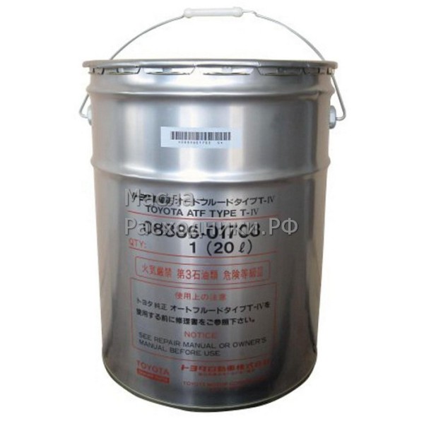 08886-01703 Toyota ATF Type T-IV, жидкость для АКПП (20л)