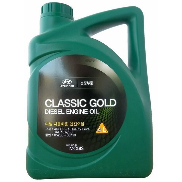 Hyundai-KIA CLASSIC GOLD DIESEL 10W-30 CF-4 Масло моторное (пластик) (4л) / 0520000410