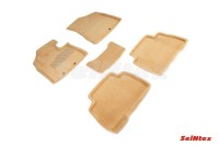 SEINTEX Ворсовые 3D коврики KIA SORENTO 2013 бежевые (комплект) 84140