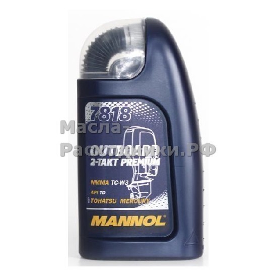 Масло моторное для лодочных моторов MANNOL 2-Takt Premium Outboard NMMA TC-W3 (1л) 1977