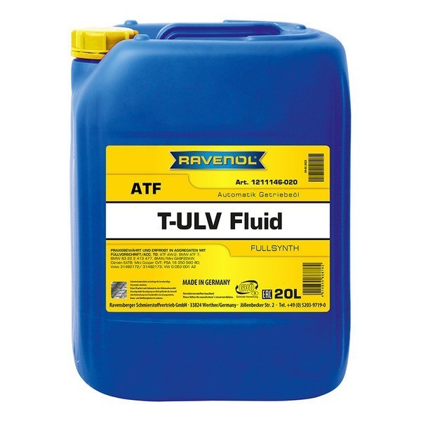 Ravenol ATF T-ULV Fluid Масло для АКПП (20л) 121114602001999