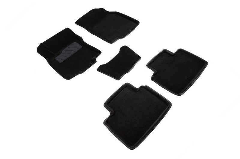 Ворсовые 3D коврики NISSAN Х-TRAIL (T32) 2015- (Черные) комплект SEINTEX 86341