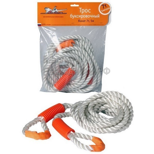 Трос буксировочный канат 7 т, 5 м AIRLINE ACA03