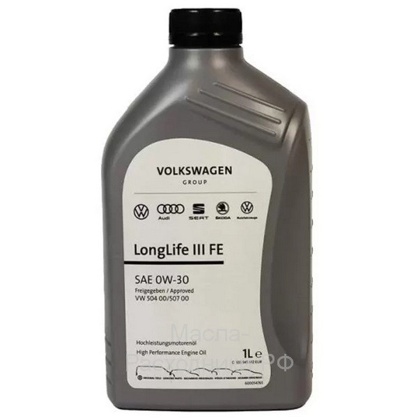 VAG LL III FE 0W-30 Масло моторное VW 504.00/507.00 (1л)