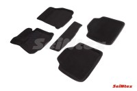 SEINTEX Ворсовые 3D коврики BMW 3 Ser GT 2011- черные (комплект) 89813
