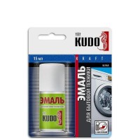 Эмаль для бытовой техники (белая) с кисточкой 7K1301 KUDO (15 мл) KU7K1311