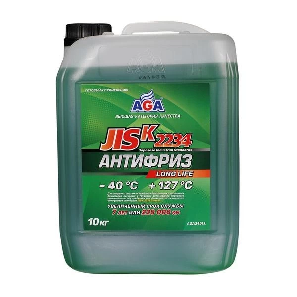 AGA345LL Антифриз AGA -40С JIS K 2234 (10кг) (готовый, зеленый)