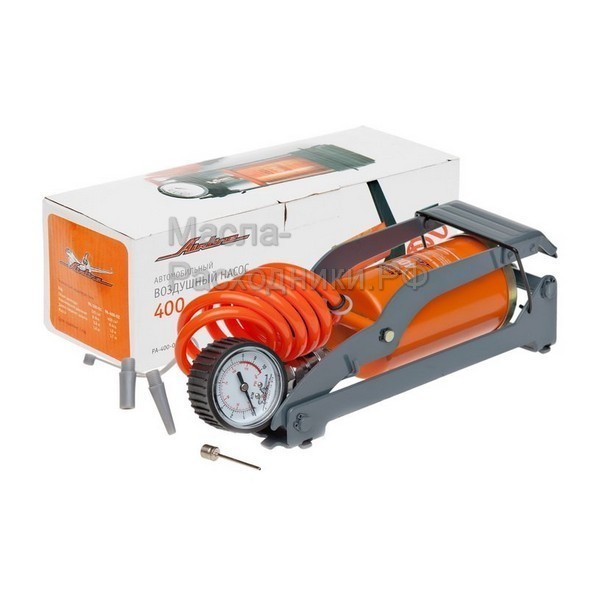 Насос воздушный 400 (ножной, механический, 400 см3, съемный манометр) AIRLINE PA40002