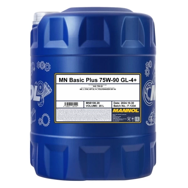 MANNOL масло трансмиссионное Basic GL-4 Plus 75W-90 (20л) 1386