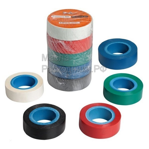 Изолента ПВХ, набор 5 шт, 19 мм*10 м AIRLINE AITP17K