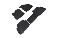 Полиуретановые коврики салона для Geely Tugella 2020-н.в. черные (шт) 95080 SEINTEX