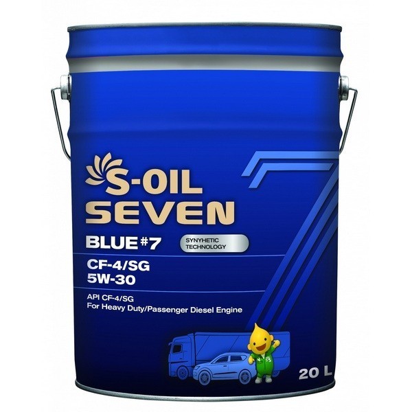 Масло моторное S-oil SEVEN BLUE7 CF-4/SG 5W-30 (20л) E107893 DRAGON