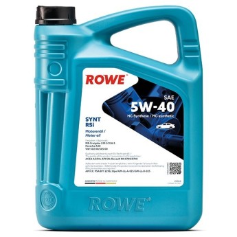 Масло моторное ROWE HIGHTEC SYNT RSi SAE 5W-40, A3/B4, SN/CF,229.3/226.5,502/505, 4л