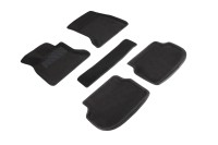 SEINTEX Ворсовые 3D коврики BMW 5 Ser F10 2010-2013 черные (комплект) 86312