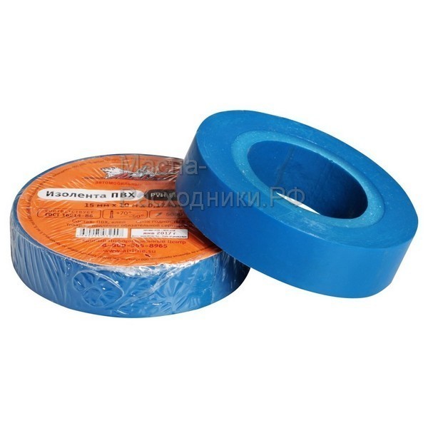 Изолента ПВХ, синяя, 15 мм*10 м AIRLINE AITP03