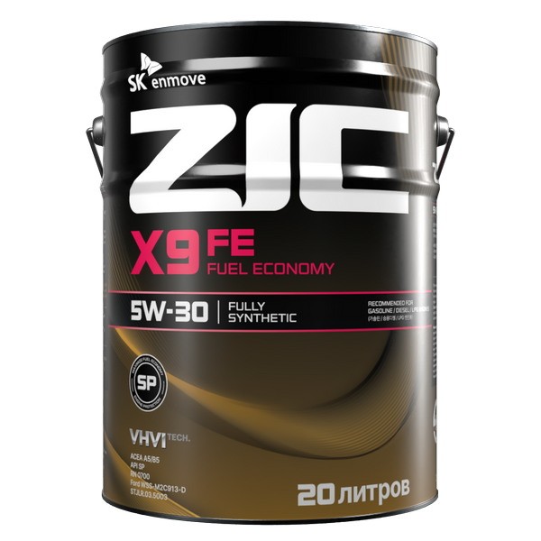 Масло моторное ZIC X9 FE 5W-30 (20л) 192615