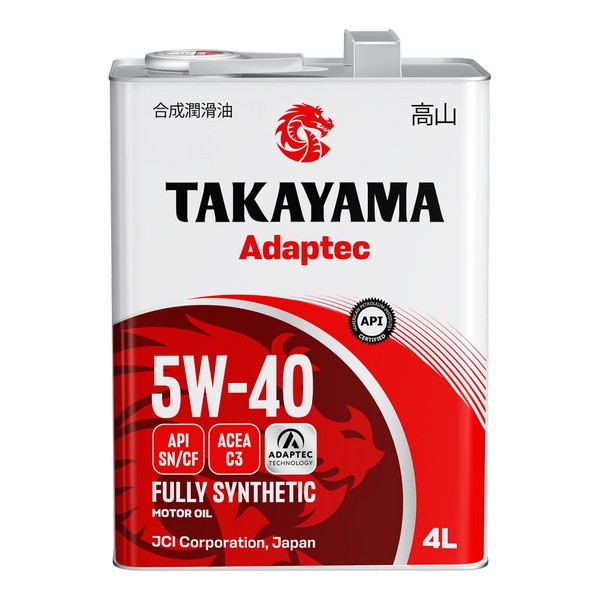 Масло моторное 5W-40 TAKAYAMA Adaptec C3 SN/CF (4л) 6056058