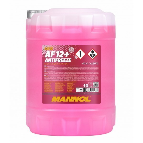 MANNOL 4012 Антифриз Longlife (красный) AF12+ (-40C) (10л) (готовый) 2046