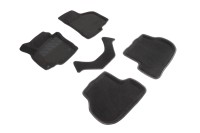 Ворсовые 3D коврики SEAT Leon II 2005-2012 (Черные) комплект SEINTEX 82170