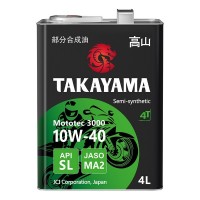 Масло моторное TAKAYAMA Mototec 3000 4T 10W-40 SL JASO MA-2 (4л) 605579
