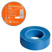 Изолента ПВХ, синяя, 19 мм*10 м AIRLINE AITP13