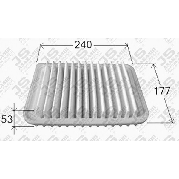 Фильтр воздушный A-1013 JS Toyota Auris, Corolla X, Yaris II, RAV4 III