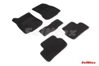 Ворсовые коврики 3D Mercedes-Benz A-Сlass W177 2018-н.в. черные (комплект) 94736 SEINTEX