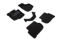 Ворсовые 3D коврики SKODA YETI 2008- (Черные) комплект SEINTEX 83751