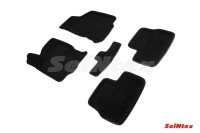 SEINTEX Ворсовые 3D коврики DATSUN On-Do Mi-Do 2014- черные (комплект) 89902