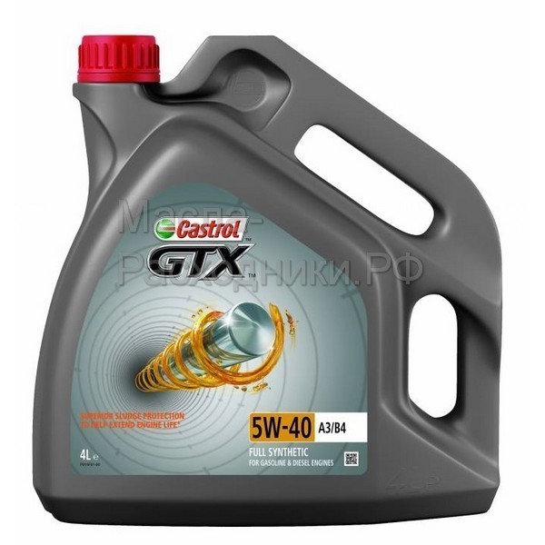 Масло моторное CASTROL GTX 5W-40 A3/B4 (4л) 15B9F5