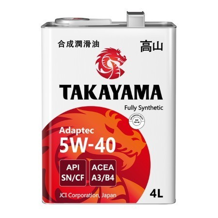 Масло моторное TAKAYAMA Adaptec 5W-40 SN/CF (АКЦИЯ 4л+1л) 605624